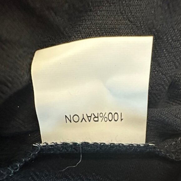 NWT Women’s 12 Bloomchic Black Solid Contrast Lace Ruffle Round Neck Blouse L - Picture 4 of 11